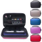 3DSLL ケース 保護 収納 セミハード ガジェット 3DS DSi 軽量 防水 耐久性 SDカード ゲームカートリッジ ストラップ付き 持ち運び ブラック