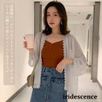 シフォンカーディガン レディース サマーカーディガン 薄手 ボレロ カーディガン レース コーディガン シフォン 透明カーディガン 冷房対策