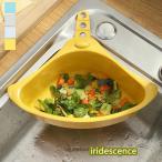 ショッピングキッチン雑貨 日用雑貨 キッチン雑貨 キッチン用品 ラック 水回りアイテム 水切りラック 三角 生ごみ 野菜 スポンジ 三角コーナー 便利アイテム 吸盤付き ブルー