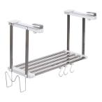 ショッピングキッチン 収納 キッチン収納 棚 伸縮はさみ棚1段お買得セット HM1-90LK 田窪工業所