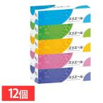 ティッシュペーパー 180組×60箱 ティッシュ 12個セット エリエール ティッシュ 5箱×12パック パルプ100% (ケース販売) 大王製紙