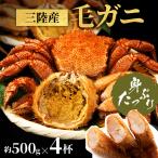 毛ガニ 4尾セット かに 毛蟹 三陸産 代引不可 三陸未来
