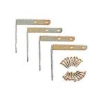 化粧板材 diy 木材 ボード用金具 コの字 コーナー 4枚セット Z-18C 金具 アイリスオーヤマ