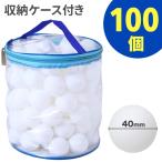 卓球ボール 卓球 ボール ピンポン玉 練習用 100個 収納袋付き 無地 プラスチック トレーニングボール 卓球トレーニングボール 練習 ピンポン ホワイト ボール 球