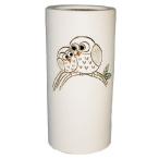 傘立て 陶器 信楽焼 ふくろう 傘立 (ベージュ) 和風 屋外 傘たて 傘入れ 傘置き 玄関収納 おしゃれ