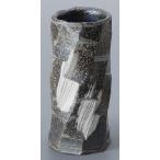 花瓶 陶器 信楽焼 花器 刷毛目面取花入