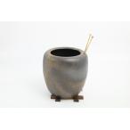 砂釉金彩火鉢型灰皿セット 6号火箸