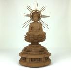 ショッピング仏像 仏像 紅檀 新丸台座 阿弥陀如来 矢後光 ３寸 座弥陀 天台宗 阿弥陀如来像 仏壇 本尊 仏様