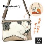 マンハッタナーズ ラッキー ミニバッグ ショルダーバッグ いつものようにアトリエで B5 斜め掛け 猫 レディース manhattaner's 071-2514 60サイズ【1年保証】
