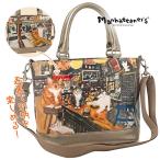 マンハッタナーズ ラッキー 2wayトートバッグ ショルダーバッグ ティプシーフィーリング 猫 manhattaner's 071-2515 80サイズ 1年保証