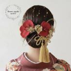 ショッピング髪飾り 胡蝶蘭髪飾り　タッセルリボン　髪飾り　成人式髪飾り　和装髪飾り　卒業式髪飾り　