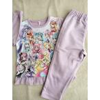 プリキュアオールスターズ（キミとアイドルプリキュア）　ダンボールニット　  光るパジャマ 長袖 肌側 綿100%  【2785313】ラベンダー