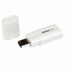 StarTech.com ICUSBAUDIO USB аудио изменение адаптер USB2.0 установленный снаружи звуковая карта 1xUSBA( мужской )-2x3.5mm Mini Jack ( женский ) белый 