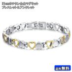 チタン合金製 磁気 ブレスレット マグネット アンクレット ダイエット ブレスレット 長さ21cm(調整可能) 疲労感 関節 スポーツ 減量 ネコポス・封小プ