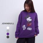JOHNBULL MICKEY MOUSE プルオーバー Disney レディース ジョンブル ミッキーマウス JT243C15 長袖 秋冬春 スウェット ブランド トレーナー 大きい ディズニー