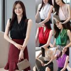 ノースリーブブラウストップスレディ...