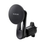 ELECOM（エレコム）車載スマホホルダー MagSafe対応 マグネット固定 エアコン取付 N52磁石 360度回転 簡単着脱 ブラック P-CARS18BK