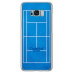 Galaxy S8+ ケース テニス ブルー スマホケース (受注生産)