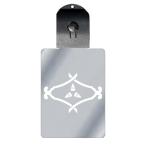 光るキーホルダー 家紋シリーズ 琴柱菱に三つ琴の爪 (ことじひしにみっつことのつめ) USB充電 バッグチャーム LEDライト 夜道 交通安全 防犯 誕生日