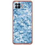 OPPO A73 CPH2099 DIGITAL camouflage ブルー スマホケース (受注生産)