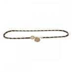  Chanel CHANEL здесь Mark цепь ремень GP Gold черный размер 87cm[ б/у ][A разряд ]