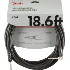 Fender / Professional Series Instrument Cable, Straight/Angle, 18.6'（約5.6m） Black ギターケーブル (福岡店)