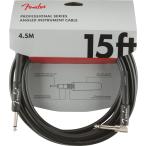 Fender / Professional Series Instrument Cables, Straight/Angle, 15'（約4.5m）Black ギターケーブル (福岡店)