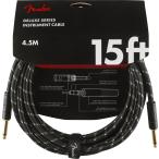 Fender / Deluxe Series Instrument Cable, Straight/Straight, 15'（約4.5m）Black Tweed ギターケーブル フェンダー (福岡店)