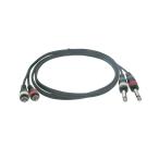 Reloop / RCA2-Mono Jack2 MM 1.5 (RCA-標準フォン ステレオペア) 1.5m オーディオ・ケーブル(お取り寄せ商品)(WEBSHOP)