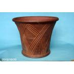 ショッピングアジアンテイスト アジアンテイスト南蛮焼　植木鉢　深型　(大)　直径45cm　【1531-10】【輸入商社直送のため同梱不可】【送料無料】