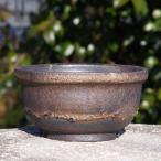 ショッピング陶器 【キズ有の物には割引あり】信楽焼 植木鉢 陶器　選べる 手びねり 金彩ビードロ浅鉢 4号（外径12.5cm 高さ6.5cm）