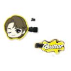 エス15549 【送料無料】【TinyTAN】【タイニータン】ラバー前髪クリップ【JIN】【ジン】【Butter】【BTS】【防弾少年団】【バンタン】【army】【韓国】【ヘア…