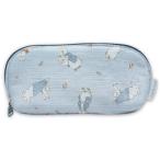 トシPR-NT004　【日本製】【ピーターラビット】【Peter Rabbit】京染眼鏡ケース【ブルー】【青】【キャロット】【ウサギ】【絵本】【アニメ】【映画】【ポーチ…
