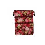 オオAGA-1401  【オリジナル】3ファスナーサコッシュ【レッド】【赤】【ローズ】【フラワー】【花】【ポーチ】【ケース】【小物入れ】【カバン】【バッグ】【…