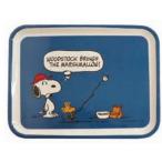 オオPL-1600  【スヌーピー】【SNOOPY】メラミントレー【M】【ブルー】【青】【MARSHMALLOW】【ピーナッツ】【ウッドストック】【すぬーぴー】【アニメ】【キ…