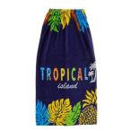 マル625020800 【送料無料】【サンハート】【SUN HEART】100丈巻きタオル【トロピカルアイランド】【バスタオル】【たおる】【ラップタオル】【スナップ付き】…