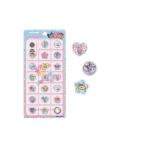 カミ307339 【10枚セット】　【セット】　【セット商品】　サンリオキャラクターズ　キラコロおはじきシールナイトパーティ　ハローキティ　ステッカー