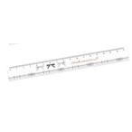 カミ228591 【10本セット】　【セット】　【セット商品】　オリジナル　スリム17cm定規チェックエモーションズ　ものさし　文房具　学校　勉強　雑