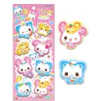 ショッピングステッカー カミ229914 【10枚セット】　【セット】　【セット商品】　オリジナル　も〜っともっちりシールハッピーマーチ　動物　アニマル　シール　ステッカー　