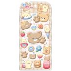 ショッピングステッカー クラ136385 【10枚セット】　【セット】　【セット商品】　オリジナル　もちプニュ?ステッカーくま　動物　アニマル　ステッカー　シール　プチ　ミニ