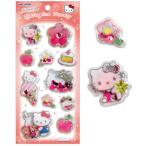 カミ307342 【10枚セット】　【セット】　【セット商品】　サンリオキャラクターズ　スパンコールパーティーステッカーハローキティ　シール　文房具　