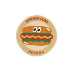 スケ733307 【日本製】　オリジナル　缶バッジ大ホットドック　バーガーコンクス　バッジ　バッチ　子供　キッズ　雑貨　グッズ　かわいい