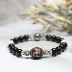 卍天珠ブレスレットゴールドオブシデ...