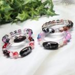 至純黒地天珠ブレスレットレディース...