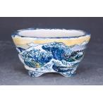  популярный . горшок автор .. произведение [.. цветная роспись .. три 10 шесть . map порез . внизу шнур порез пара эллипс горшок ] Kanagawa .. обратная сторона 