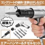 エアーハンマー チゼル セット 工具 エアハンマー ハンマー 板金 作業 はつり ブロック 塗装剥離 DIT タイル 塗装はがし HANTIRU