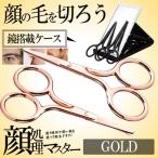 眉用はさみ 2本セット ゴールド 鼻毛はさみ 眉毛はさみ 化粧はさみ ステンレス製 2-MASAMI-GD