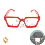 ショッピングスパイファミリー スパイファミリー SPY×FAMILY 風フランキー・フランクリン Franky レッド メガネ耳飾り付き  cosplay道具小物  コスプレ衣装 撮影 変装 祭り ハロウィン