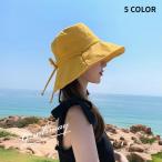 UV対策 帽子 レディース UV 紫外線カット オシャレ つば広 紐付き 日よけ 折りたたみ 飛ばない 春 夏 かわいい