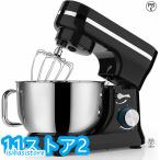 スタンドミキサー 業務用卓上ミキサー キッチンエイド ミキサー 6L大容量 静音設計-15分タイマー機能 3種類アタッチメント付き 練る混ぜる泡立てる6